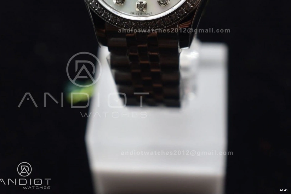 Dial President 278289 On White Steel Ladies Syle Bracelet Bezel 316L DateJust WF 31 Fluted 0427